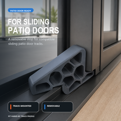 🚪Secure Track Door Stop – säker dörrstopp, stötdämpande & minimalistisk design – perfekt för skjutdörrar, fönster och balkongdörrar ✨🏠