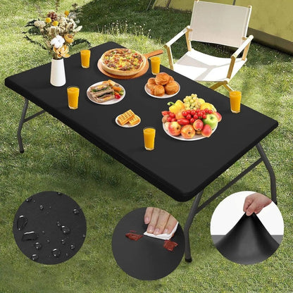 🔥🎁Nyhet 50 % RABATT🔥Paket stretchtyg bordsskydd, passar 4 ft / 6 ft / 8 ft bord