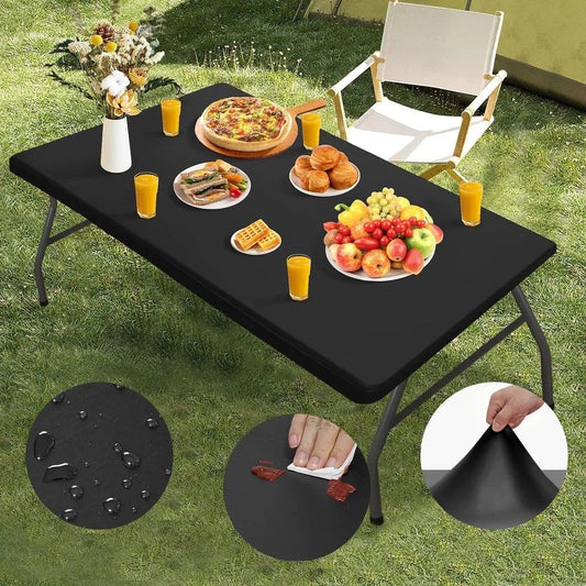 🔥🎁Nyhet 50 % RABATT🔥Paket stretchtyg bordsskydd, passar 4 ft / 6 ft / 8 ft bord