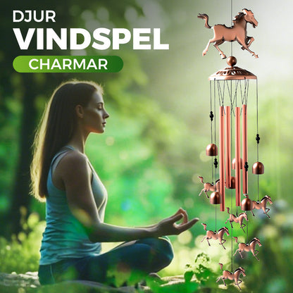 🐴 50% RABATT! 🔔 Rent Handgjort Vindspel av Kopparhäst – Vackert Hantverk, Harmonisk Klang & Unik Dekoration 🍃