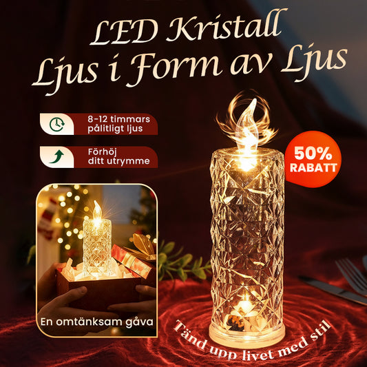 Set med 4 LED-kristalljus