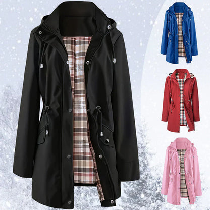 🔥Het försäljning 50 % rabatt🔥Enfärgade casualjackor, vattentäta och vindtäta rockar, vindjackor med huva