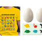 Barn-T-shirt med dinosaurie- och alfabetstryck