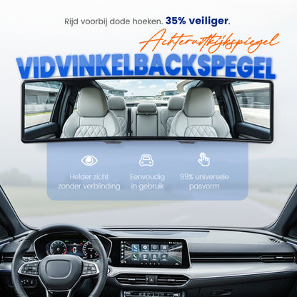 Bred böjd backspegel för bilar
