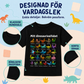 Barn-T-shirt med dinosaurie- och alfabetstryck