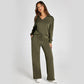 🔥2-delade set för kvinnor Outfits Casual långärmade sweatshirts Set