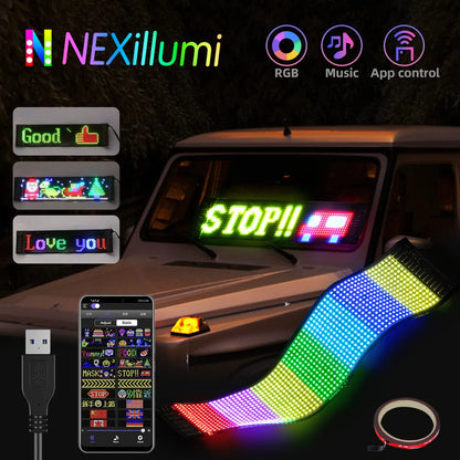🌸 50 % tidsbegränsad rabatt 💕 Ju mer du köper, desto större blir rabatten ✨ 🚗 Flexibel Bluetooth-LED-display för fordon ❤️‍🔥 🚕