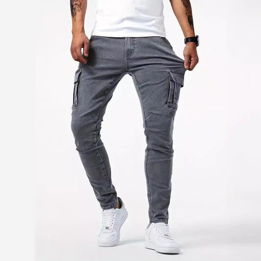 🔥Så länge lagret räcker💥Populära stretchiga jeansbyxor i workwear-stil👖