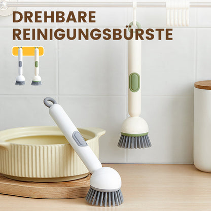 🍳 50 % rabatt! 🧼 Långhandlad roterande rengöringsborste💗 – grundlig rengöring, ryggvänlig, idealisk för bestick 💦