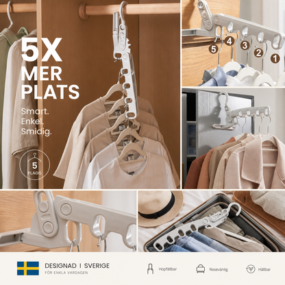 🔥 50 % RABATT! 🧳 Hopfällbar klädhängare – praktisk för resor, små utrymmen och smart förvaring 👕✨