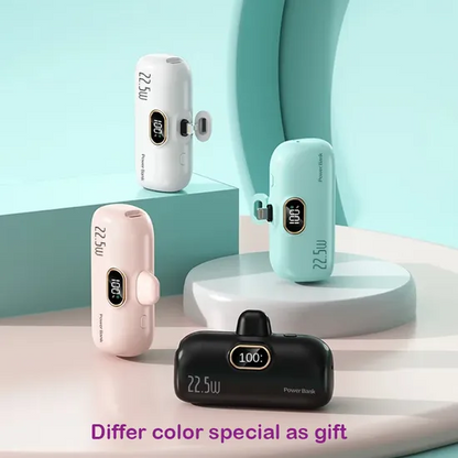 🎉⏰5000mAh Mini bärbar laddare Power Bank för telefon🔋