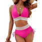 ✨Köp nu 👉 och få 49% 💃Hög midja Tummy Control Colour Block Bikini Set
