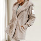 ✨Få 50% rabatt💖Women's Soft Fuzzy Hooded Jacket with Pockets