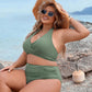 👙Magstödjande baddräkter med blygsam hög midja bikiniset