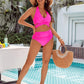 👙Magstödjande baddräkter med blygsam hög midja bikiniset