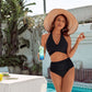👙Magstödjande baddräkter med blygsam hög midja bikiniset