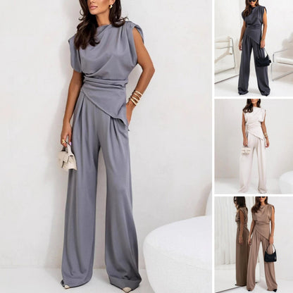 🌸【Spring Action】 Elegant enfärgad tvådelad uppsättning för kvinnor 🌸 |