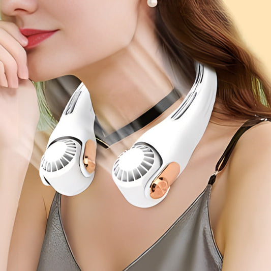 🌀 50% RABATT NU! 🍃 Neck Air Conditioner Fan – Tyst, Bärbar & 360° Roterbar – Perfekt För Sommar 🌞