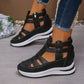 🔥Bekväma lätta wedge sandaler med dragkedja i sidan