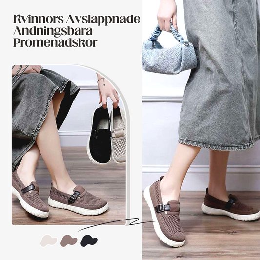 Kvinnors Avslappnade Andningsbara Promenadskor