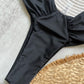Sexig rynkad bikini i 2 delar för dam