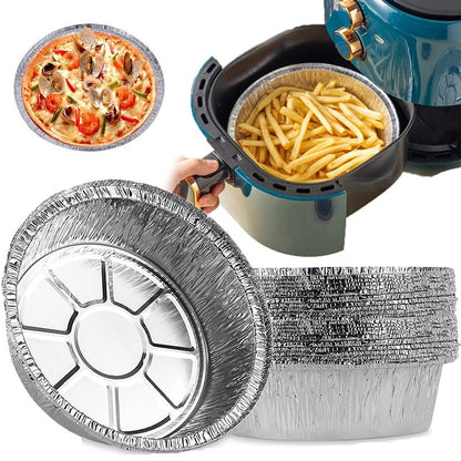 (🎁2026 Nyårsförsäljning🎁SPAR 48% RABATT)10 st Set Återanvändbar aluminiumfolie Air Fryer Liners