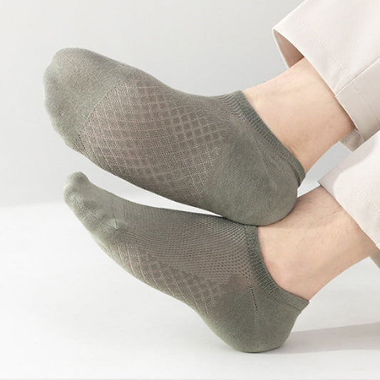 Herr enfärgade mesh-sockor med andningsfunktion