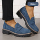 ⏳Fabrikserbjudande sista dagen - 61% rabatt 🎁Bekväma damloafers med grov klack och slip-on
