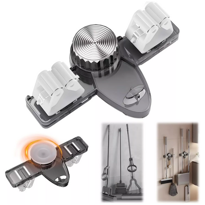 Väggmonterade självhäftande mopp- och kvastfästen