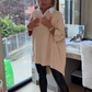 Långärmad Topp med Skjortkrage för Kvinnor