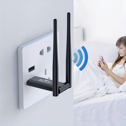 📶 Köp 2, få 1 gratis!✨ USB-WiFi-signalförstärkare – Med teknik för dubbla antenner som enkelt utökar nätverkstäckningen i hemmet eller på kontoret 🏠🚀