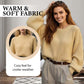 Women's Round-Neck Knitted Puff Sleeve Sweater