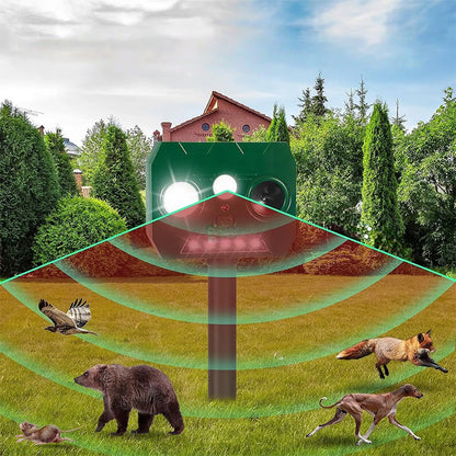 Solcellsdriven ultraljudsavskräckare för gnagare