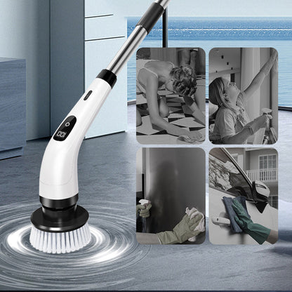 🧽 50% RABATT BEGRÄNSAD REA! ✨ 9-i-1 Elektrisk Rengöringsborste - 6 Utbytbara Huvuden med IPX7 Vattentätning för Badrum & Bil 🚿🚗