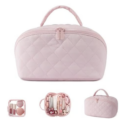 Large Capacity Portable Makeup Bag with Handle