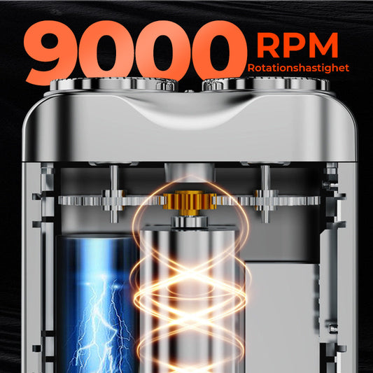 Bärbar Mini Roterande Elektrisk Rakapparat för Män