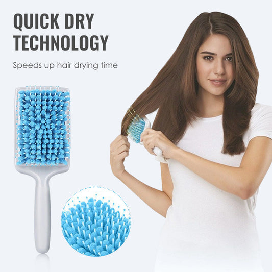 Absorbent Quick-Dry Hair Paddle Brush