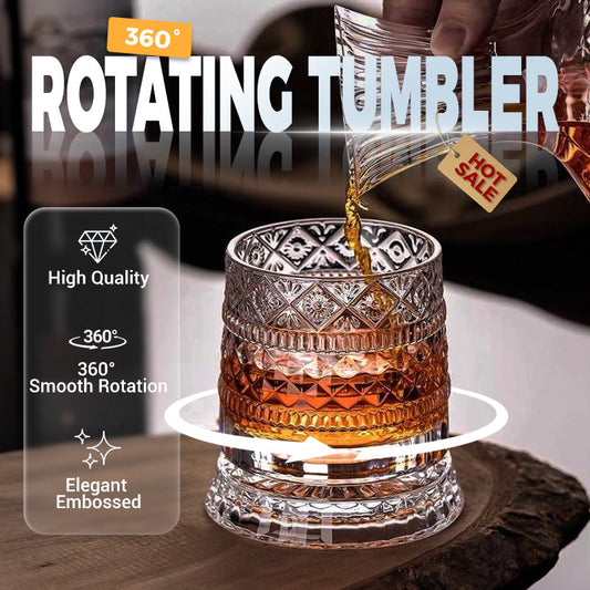 🥛💎Nyårsrea 50% RABATT✨🔥360° roterande whiskyglas