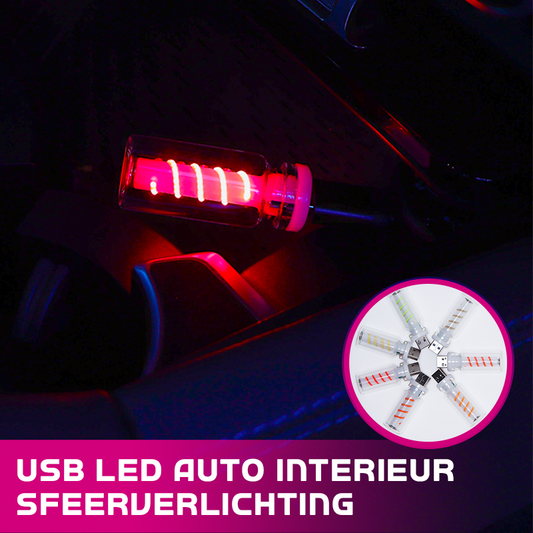 USB LED Bilinredning Atmosfärsbelysning