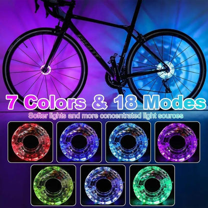 LED-cykellys för nav