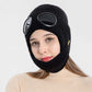 3-i-1 Unisex Stickad Mössa med Goggles