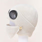 3-i-1 Unisex Stickad Mössa med Goggles