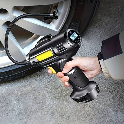 🚗 50% REA BLIXTREA ! ⚡ 120W Bärbar Bildäckspump – Kraftfull Snabbinflation, Kompakt Design, Universell Passform & Automatisk Avstängning ⚡