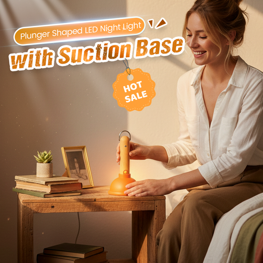 Kolvformad LED-nattlampa med sugproppsfot
