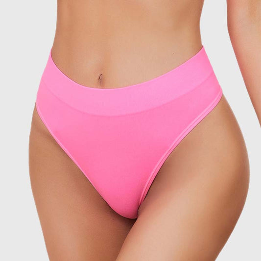 Sömlös ribbad stringtrosa för dam