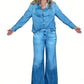📢📢50 %  RABATT !! ⏰2-delat pyjamas-set i imiterad denim för kvinnor