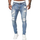 🔥🎁Nyhet 50 % RABATT🔥Snygga slitna skinnyjeans för män