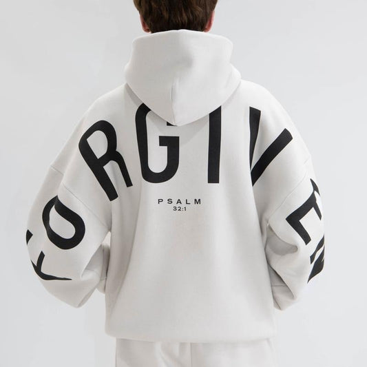 Tjock Oversized Faith Hoodie med Kristet Tryck