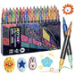 🎨✨ 50% RABATT! | 24-Färgers Dubbeländsglittermarkörset – Pensel & Fin Spets, Levande Glitter & Giftfritt!