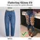 Skinnyjeans med hög midja och slitningar för kvinnor